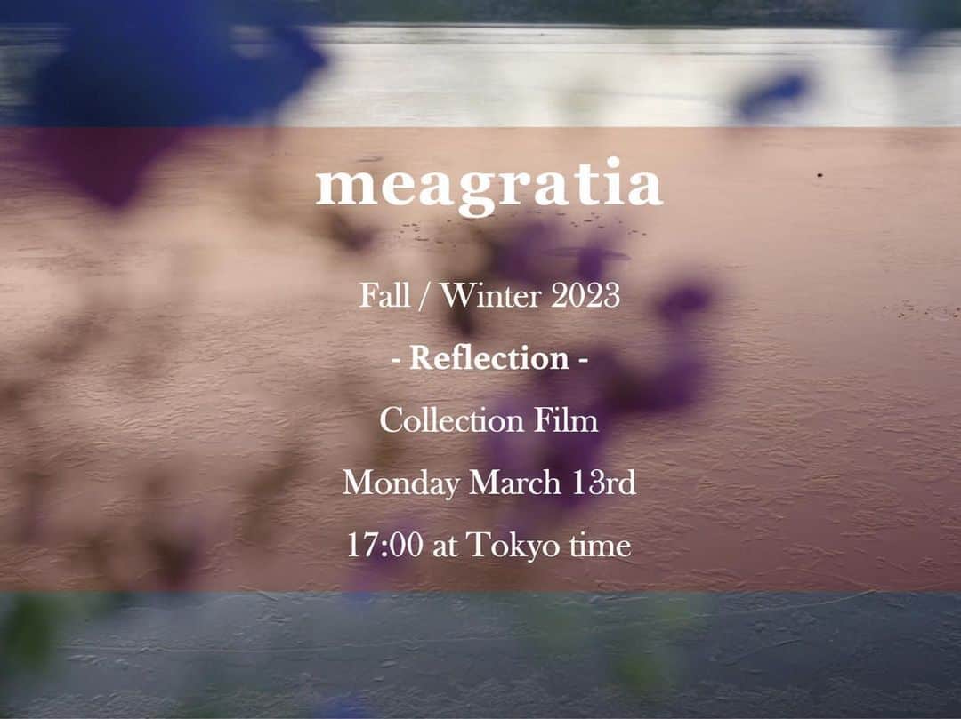 メアグラーティアのインスタグラム：「3/13(月)17:00よりmeagratia 23FW Collection Filmが公開されます。  Rakuten Fashion Week TOKYO @rakutenfwt のトップページよりご視聴いただけます。 是非ご覧ください。  Art Direction：Miharu Fujii @hukuwarai_tokyo2020  Styling : @makikimura1226  Flower Artist : @yukarisatoflower  Photographer： @daisuke.ssk  Hair： @kazhironaka  Make-up： @maki_iii  Model： Guillaume (DONNA), @linasuenaert (DONNA)  Photographer Assistant：Tomoki Umeda Sound Design： @koizumi_takumi_gerais (roph recordings / rockwell product shop) Music ：Dancing in Twilight / @linnmori , Evening Electronic / sons ofu MD： @bay_seki  Production / Casting： @takahiro_kudose @teeny_ranch_  Designer : @takafumi_sekine」
