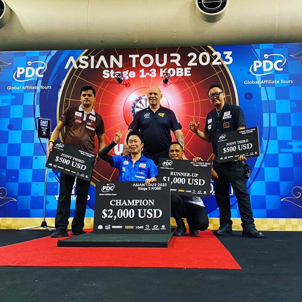 浅田斉吾のインスタグラム：「PDC ASIA stage3 3位タイ  See you next stage in Korea.  #PDC #darts #ダーツ #浅田斉吾」