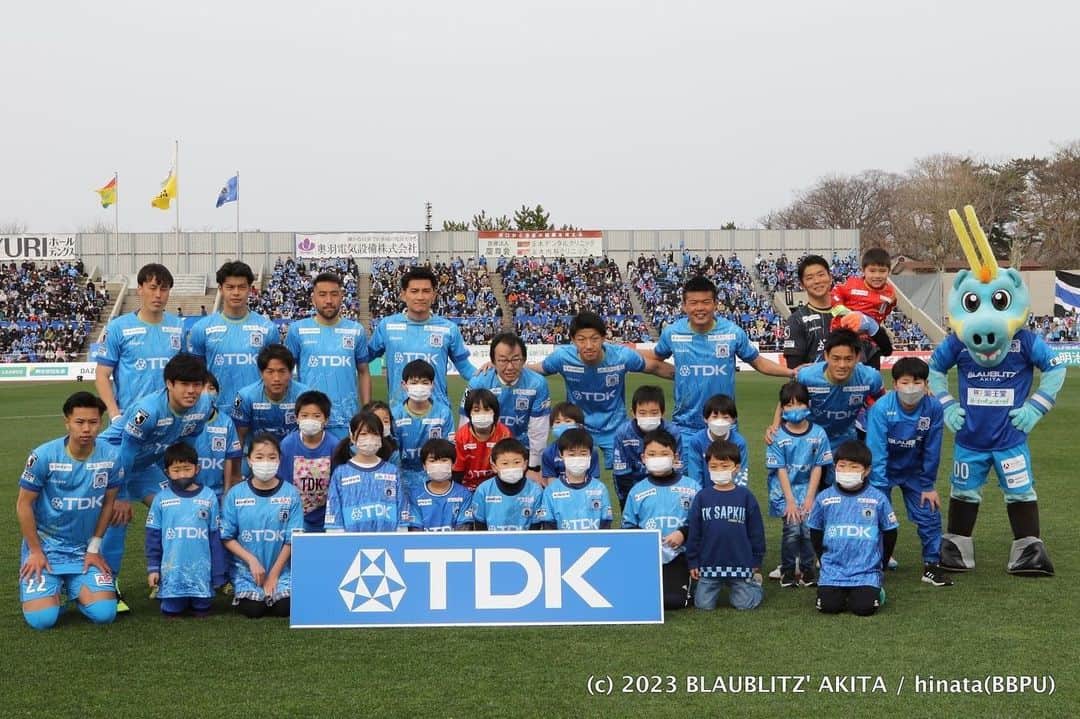 飯尾竜太朗のインスタグラム：「2023.3.12  ホーム開幕。  最高の応援を有難うございました。  ホームで、次も勝ちましょう👍  @blaublitz_akita」