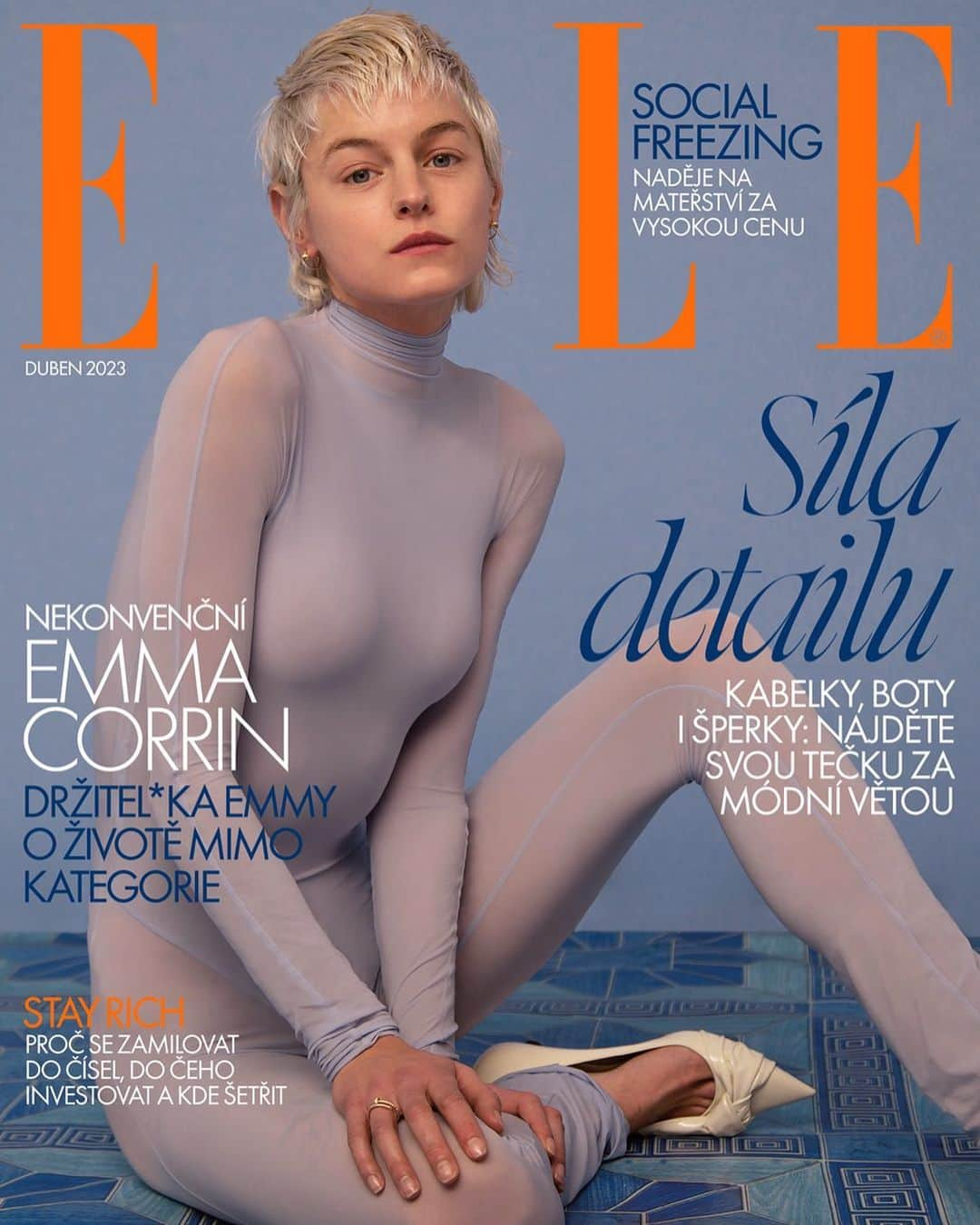 ELLE Czechさんのインスタグラム写真 - (ELLE CzechInstagram)「Nová ELLE je tady! A její #CoverStar je tentokrát Emma Corrin, @emmalouisecorrin.   V dubnové ELLE se dozvíte, do čeho se vyplatí investovat. Objevíte, jaká síla spočívá v detailu a zjistíte, bez kterých doplňků se neobejdete. Dočtete se v ní také o tom, co vás čeká, když se rozhodnete nechat si zmrazit vajíčka a těšit se můžete i na beauty talk s influencerkou @beha_nguyen. A mnohem víc!   Nová ELLE vychází již ve středu 15.3., předplatitelé se na svůj výtisk mohou těšit v předstihu.  Emma má na sobě: body a kalhoty, obojí @maisonalaia, boty @jimmychoo a náušnice @cartier.  —— Foto: Ruth Ossai  Styling: Ben Schofield Vlasy: Daniel Martin  Make-up: Gina Kane (Caren, použila CHANEL SS 2023 a NO1 DE CHANEL)  Manikúra: Sabrina Gayle (Arch The Agency)  Set Design: Ruth Ossai Studios  Asistentka Stylistky: Gal Klein, Poppy Norton   #ELLECzech #ELLE #EmmaCorrin #NewIssue #AprilIssue #WorkFlow #PowerOfMoney #BeautyNews #BeautyTalk #StyleNews」3月13日 16時51分 - elleczech