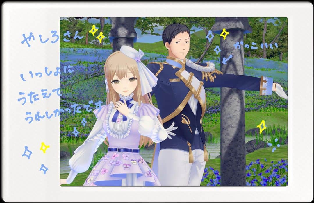シスター・クレアのインスタグラム：「これはとっても王子様みたいな社さん☺️ 撮ってる最中にディズニーみたい〜っていわれてて楽しかったです！(?) ポージング監修はドーラちゃんがしてくれたよ🔥」