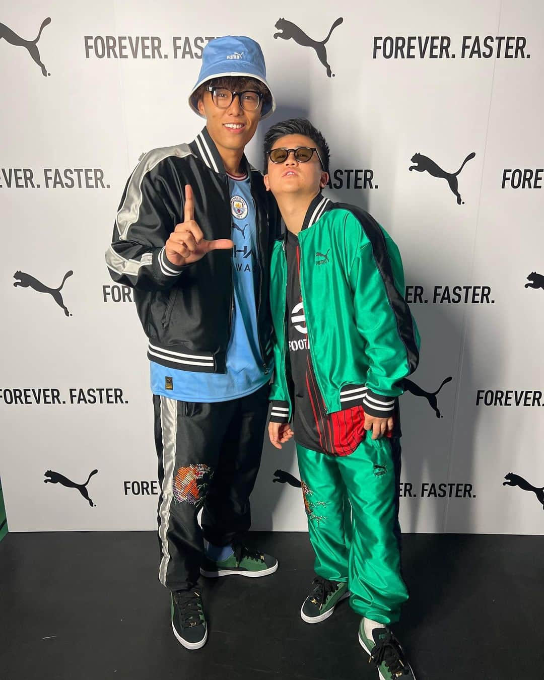 しげのインスタグラム：「PUMA 75th Anniversary "FOREVER.FASTER."THE SHOW  #puma #manchestercityfc  #foreverfaster   迫力ありすぎて凄かった👏 モデルの人たちスタイル良すぎ&かっこよすぎ🔥」