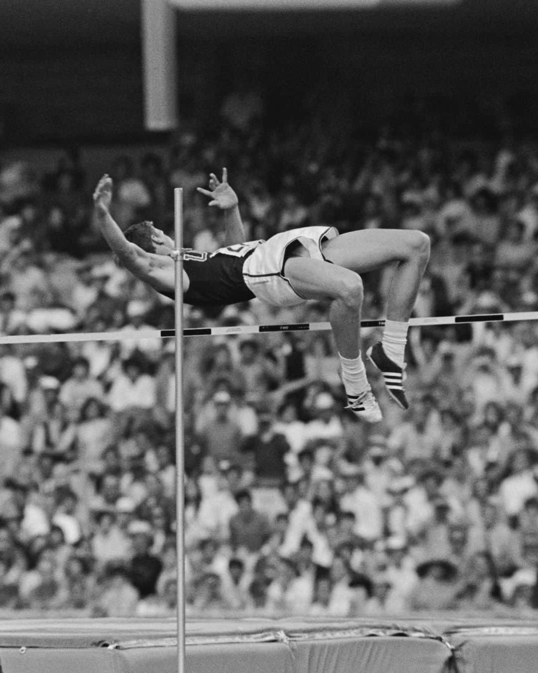 adidasのインスタグラム：「When he needed to go higher than what was possible, Dick Fosbury created a new way of jumping.  And the “Fosbury Flop” was born, forever changing the high jump and cementing his legacy in track and field.  Today, we remember a true innovator who showed us all that Impossible Is Nothing.」