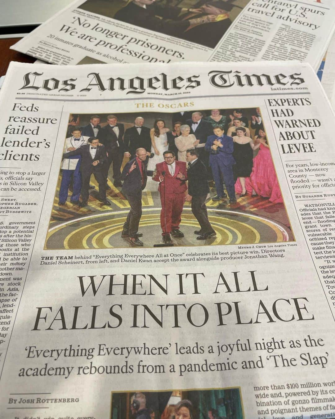 ハリー・シャム・ジュニアさんのインスタグラム写真 - (ハリー・シャム・ジュニアInstagram)「📰 ❤️ #oscars2023」3月14日 6時13分 - harryshumjr