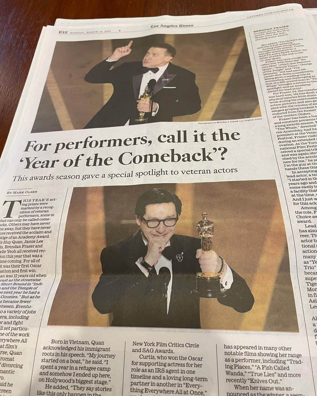 ハリー・シャム・ジュニアさんのインスタグラム写真 - (ハリー・シャム・ジュニアInstagram)「📰 ❤️ #oscars2023」3月14日 6時13分 - harryshumjr