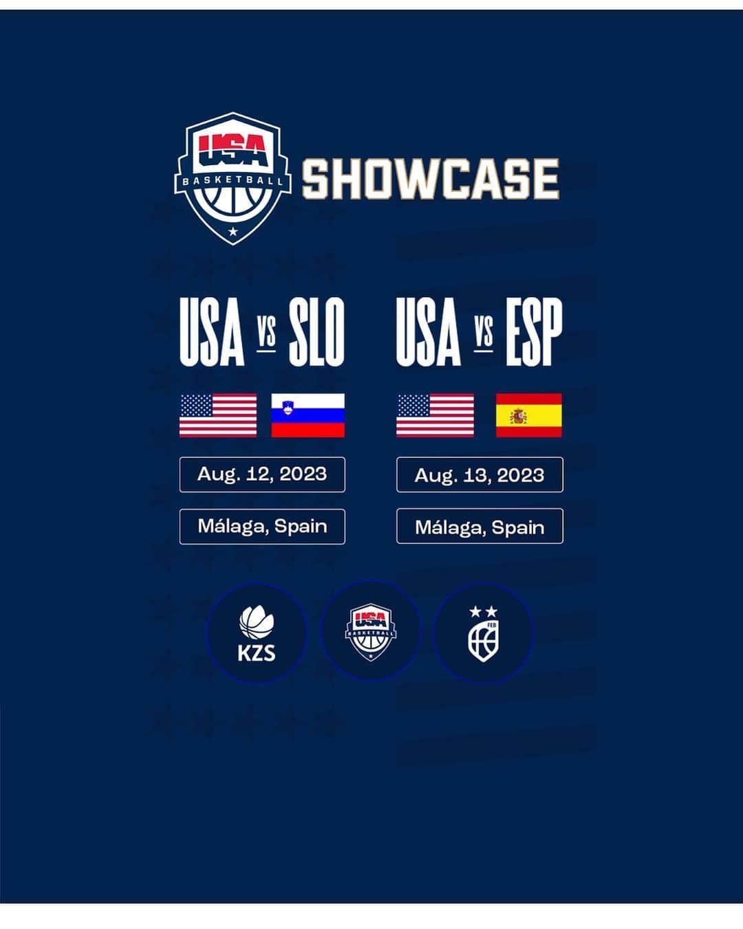 USA Basketballさんのインスタグラム写真 - (USA BasketballInstagram)「¡Hola España! Málaga will host two USA Basketball Showcase games vs 🇸🇮 & 🇪🇸 in August!」3月14日 6時24分 - usabasketball