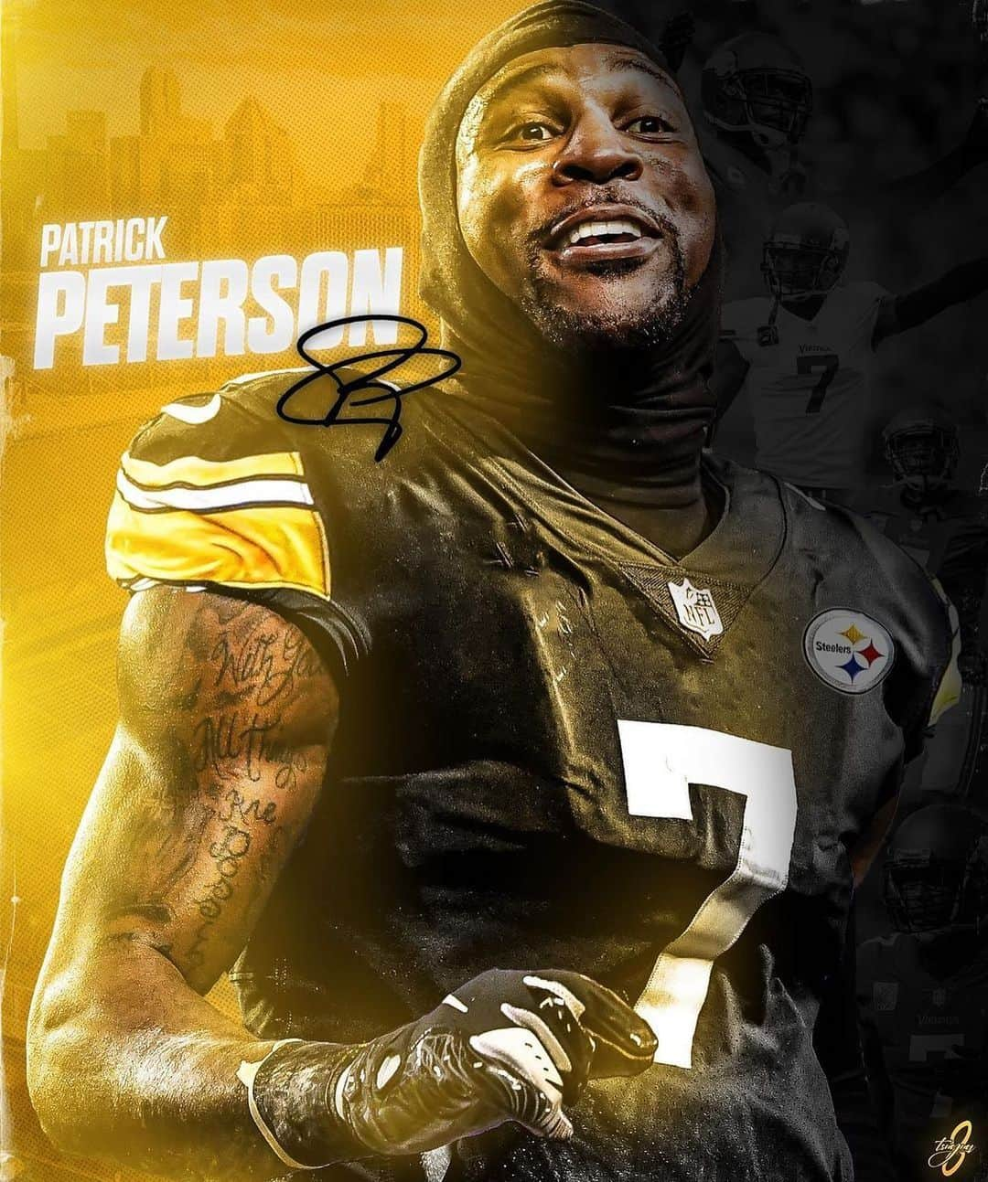 パトリック・ピーターソンのインスタグラム：「Let’s Work Pittsburgh!!!!!!!! #STEE7ERS」