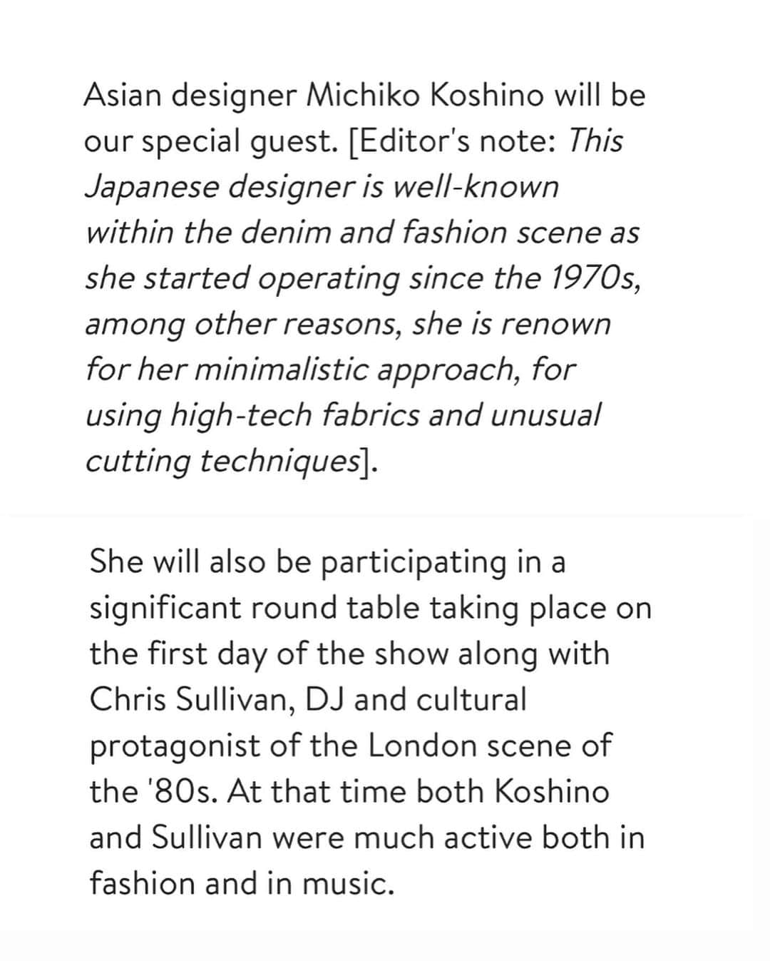 ミチコ ロンドンさんのインスタグラム写真 - (ミチコ ロンドンInstagram)「ドイツ・ベルリンで開催されるDenim Premiere Vision！ @denimbypv   この度ゲストスピーカーとしての招聘が決まりました。またイベントアテンダントの着用ユニフォームもMICHIKO KOSHINOデザインを採用して頂きました。  MICHIKO KOSHINOのアイコニックなシリーズアーカイブも、インスタレーションとしてご覧になれる予定です！  詳しい情報は公式サイトからご確認下さいね。 ⬇️ Denim Premiere Visionで検索！  #DenimPremiereVision #Berlin 🇩🇪 #MICHIKOKOSHINO  #denim  #yenjeans  @yenjeans」3月14日 13時00分 - michiko_london_official