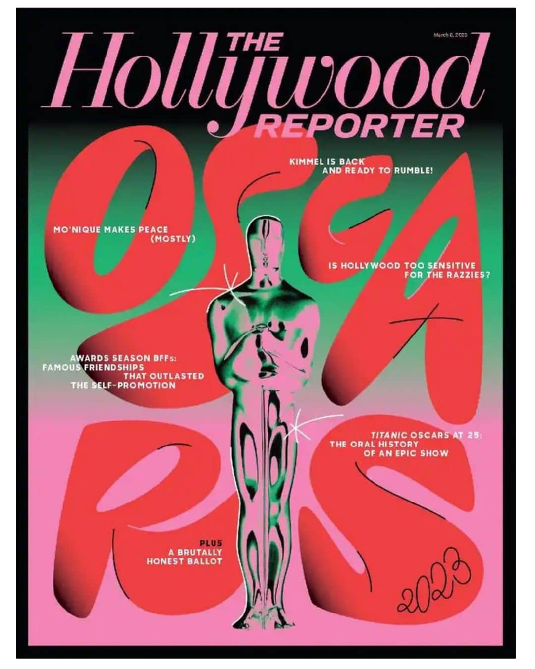 ブレシャ・ウェッブさんのインスタグラム写真 - (ブレシャ・ウェッブInstagram)「Thank you @hollywoodreporter for mentioning our wedding in your annual #Oscars issue! I didn’t win a golden trophy, I got a CHOCOLATE one! 🍫😋 #MrsJones」3月14日 14時22分 - breshawebb