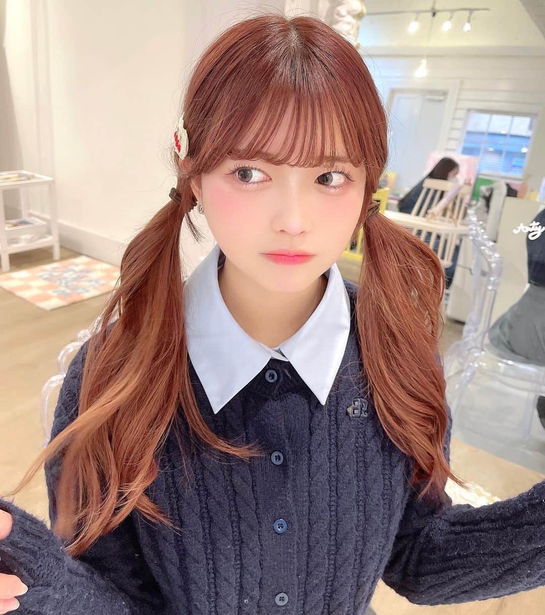水上凜巳花のインスタグラム：「ちなみにこれは、ツインテールにピンクメイクにカラコンで抜群すぎる日ね。」