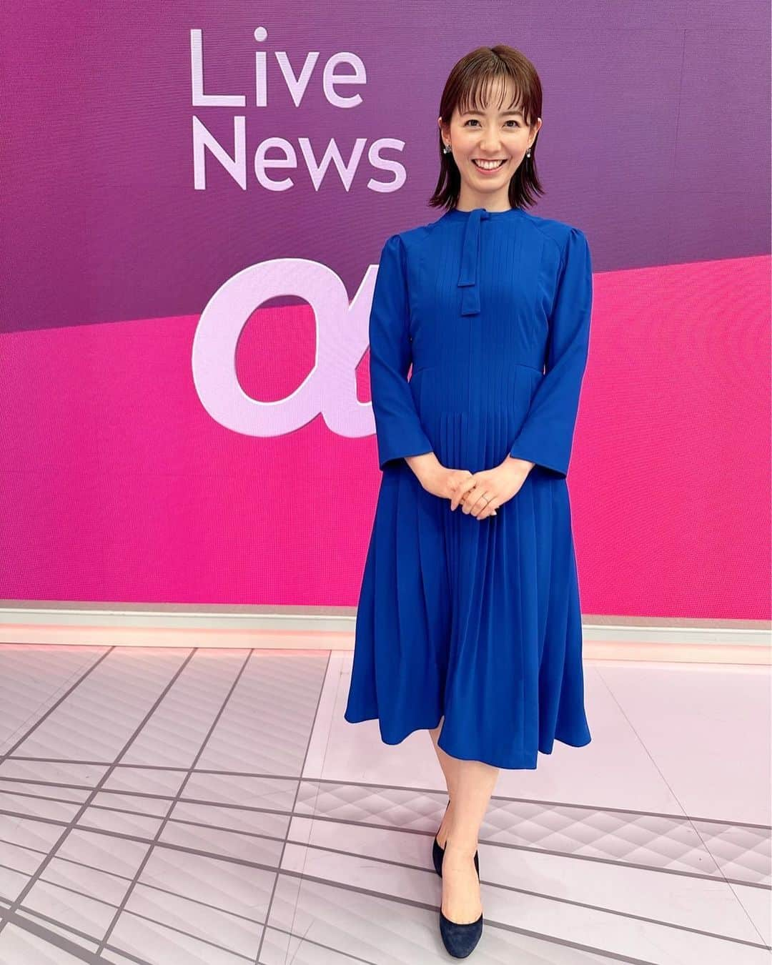 フジテレビ「THE NEWS α」さんのインスタグラム写真 - (フジテレビ「THE NEWS α」Instagram)「. 今日は鮮やかなブルーのワンピースです🫐 なんだか背筋がのびます！  23時40分〜 今夜もお付き合い頂けたら嬉しいです✨  きょうのコメンテーター #長内厚 さん @wbs_osanai  #鈴木智子 さん @satokosuzuki_ss   #livenewsα #ライブニュースα #フジテレビ #fujitv #ニュース #内田嶺衣奈 #小澤陽子 #今湊敬樹 #上中勇樹 #海老原優香 #松﨑涼佳」3月14日 23時17分 - news_alpha