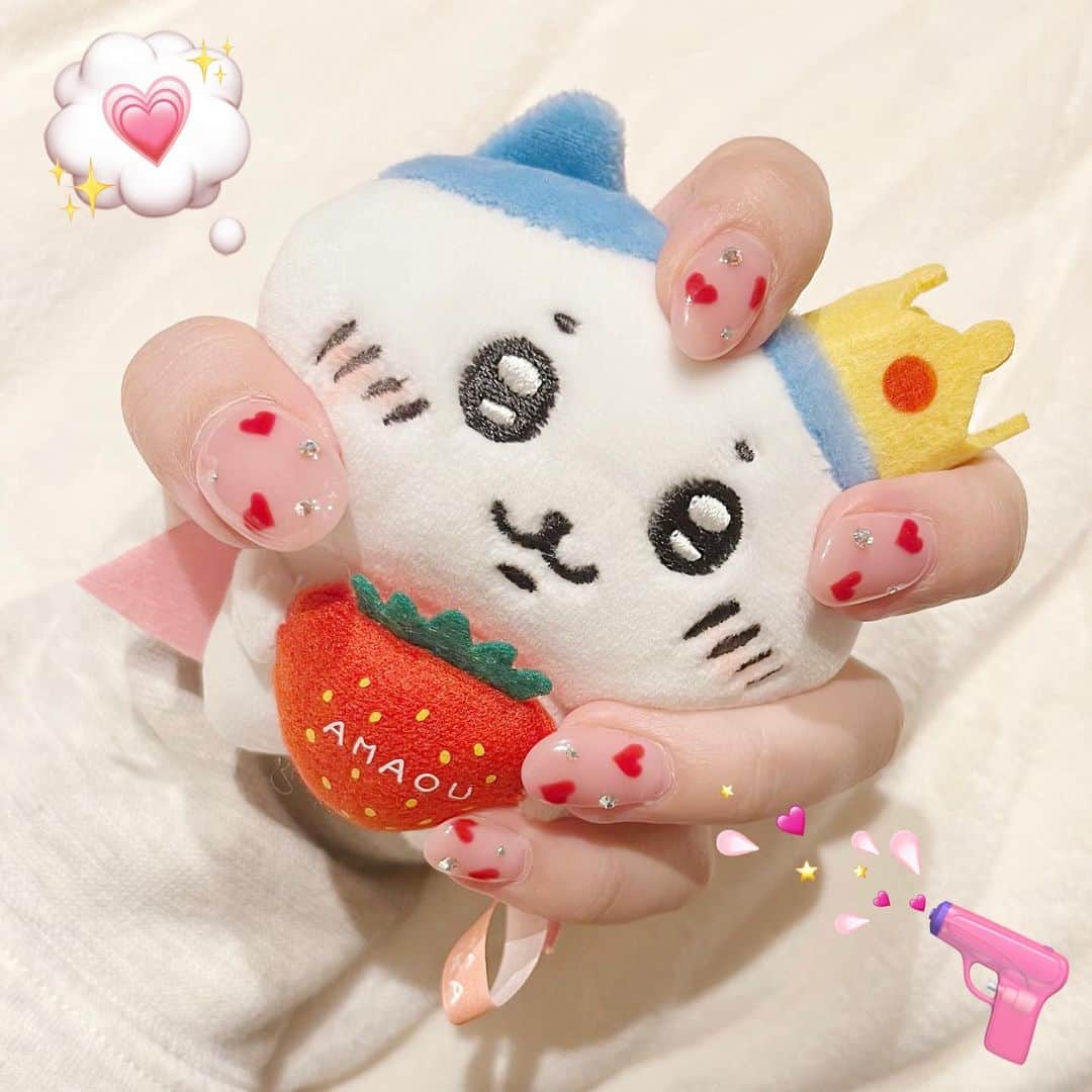小野早稀のインスタグラム：「今月の世界でいちばん可愛いネイルです💅💓」