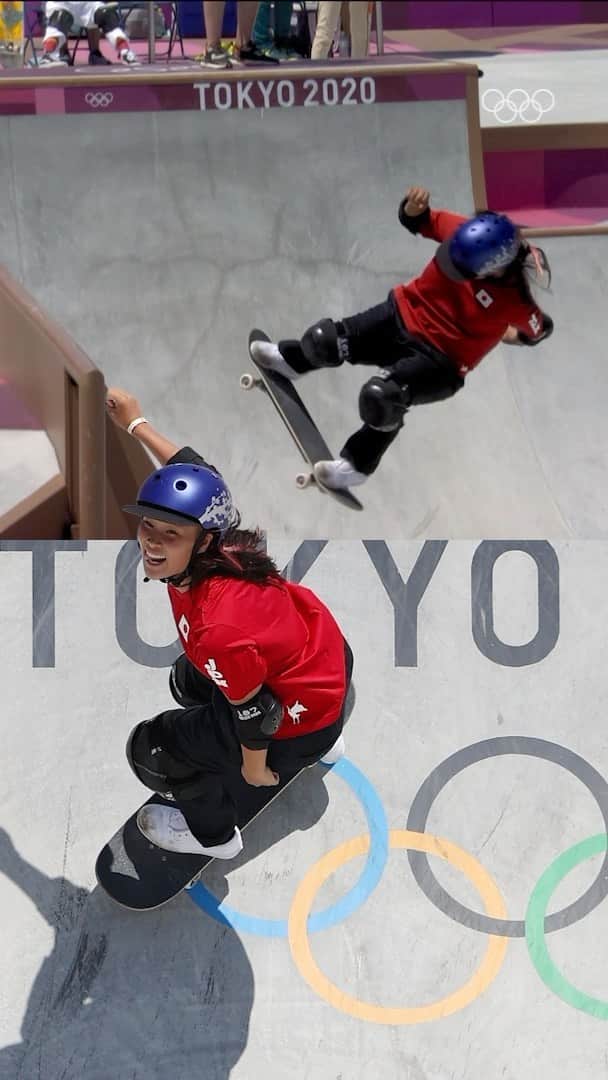 四十住さくらのインスタグラム：「今日は、#スケートボード #四十住さくら 選手のお誕生日🛹🎂  おめでとうございます!  #東京2020 女子パークの初代オリンピックチャンピオン👑🥇  #オリンピック」