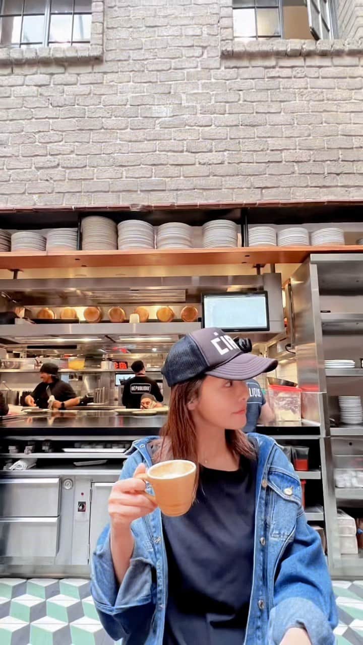 高木りなのインスタグラム：「Morning date on a Rainy day☕️☔️🌿 . . #california #losangeles #morningcoffee」
