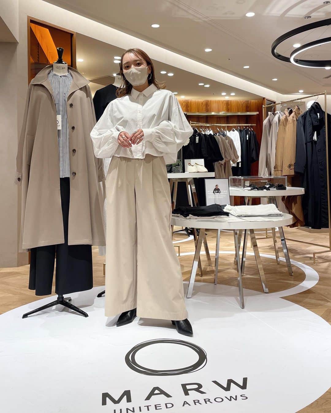 かんだまのインスタグラム：「マルゥ札幌POPUP、昨日で無事に終了🙆‍♀️  北海道はでっかいどう。札幌開催といえど遠い人が多くの中、たくさんの方が足を運んでくださり、私自身もたっくさーんの方にお会いできて本当嬉しかった😭皆様本当にありがとうございました🙇♡  4月は、兵庫西宮、東京有楽町、そして名古屋で開催予定です☺︎また詳細は追って @marw_unitedarrows_official より発信していきますので、引き続きよろしくお願いいたします◎  #marwunitedarrows #marw_ua #popupstore #札幌parco」