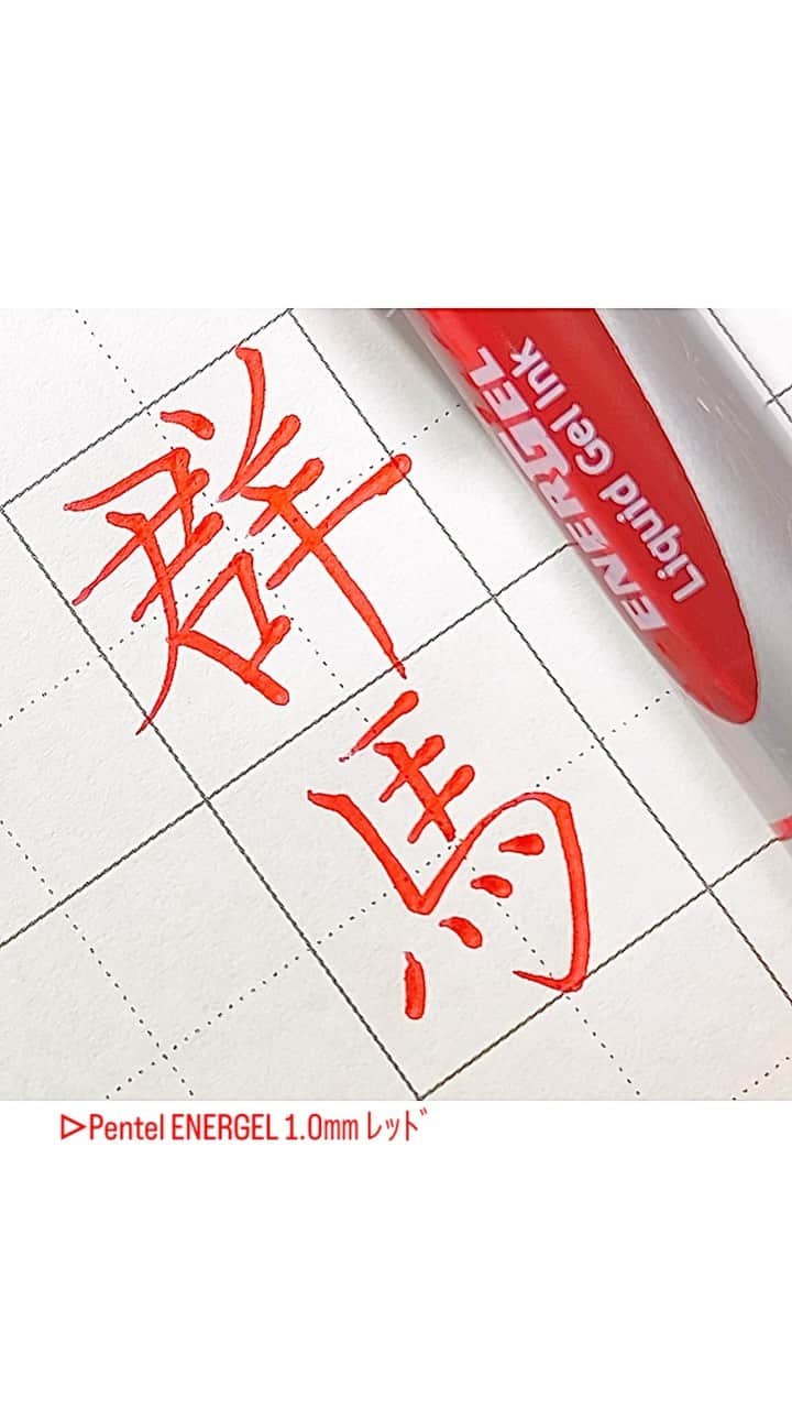 のインスタグラム：「子供の頃行ったことあるかもしれない。の、群馬。 ■Pentel ENERGEL (1.0㎜ ﾚｯﾄﾞ) @pentel_official」