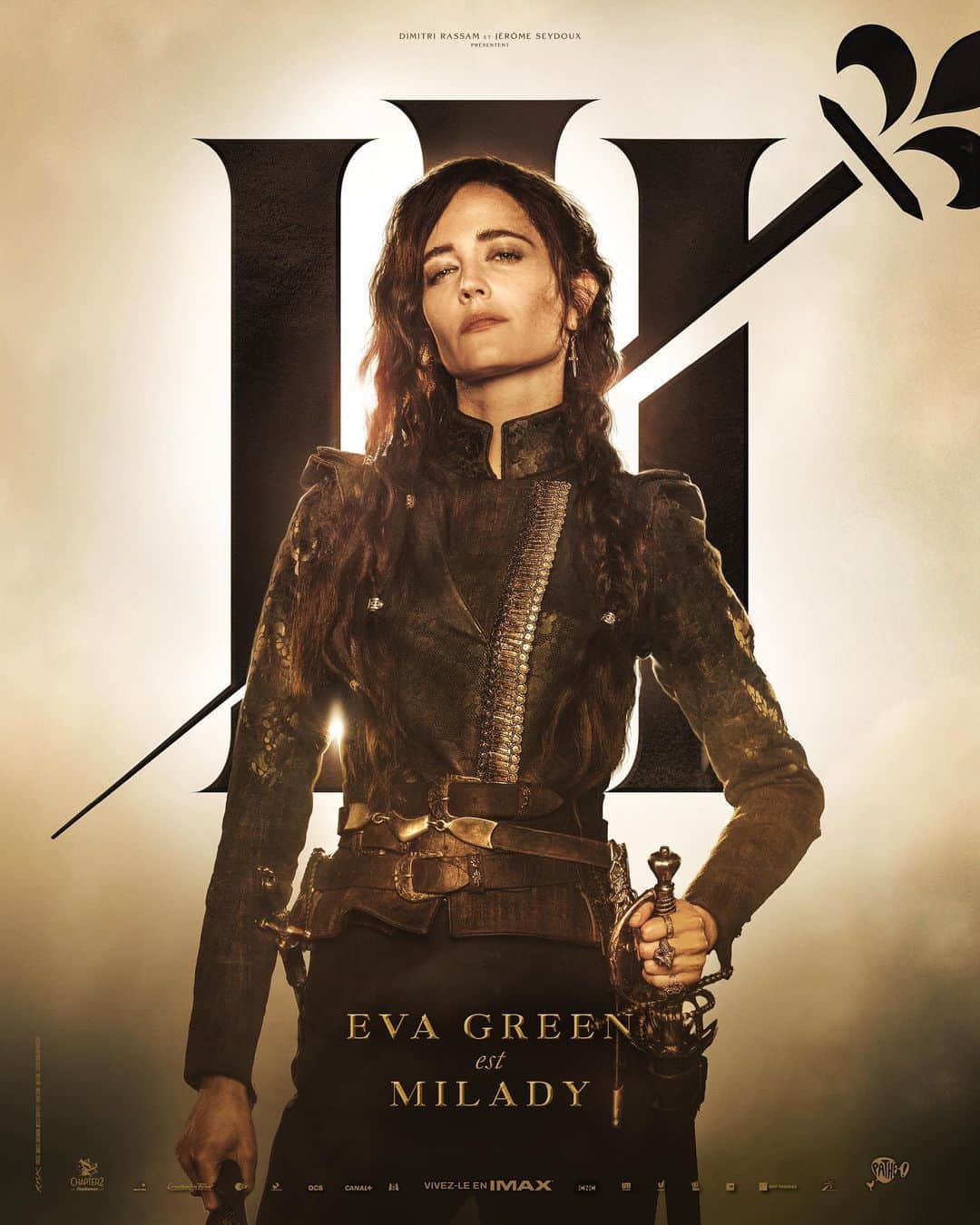 エヴァ・グリーンのインスタグラム：「MILADY 💋⚔️⚜️  Au cinéma le 5 avril  #LesTroisMousquetairesLesFilms #DArtagnan」