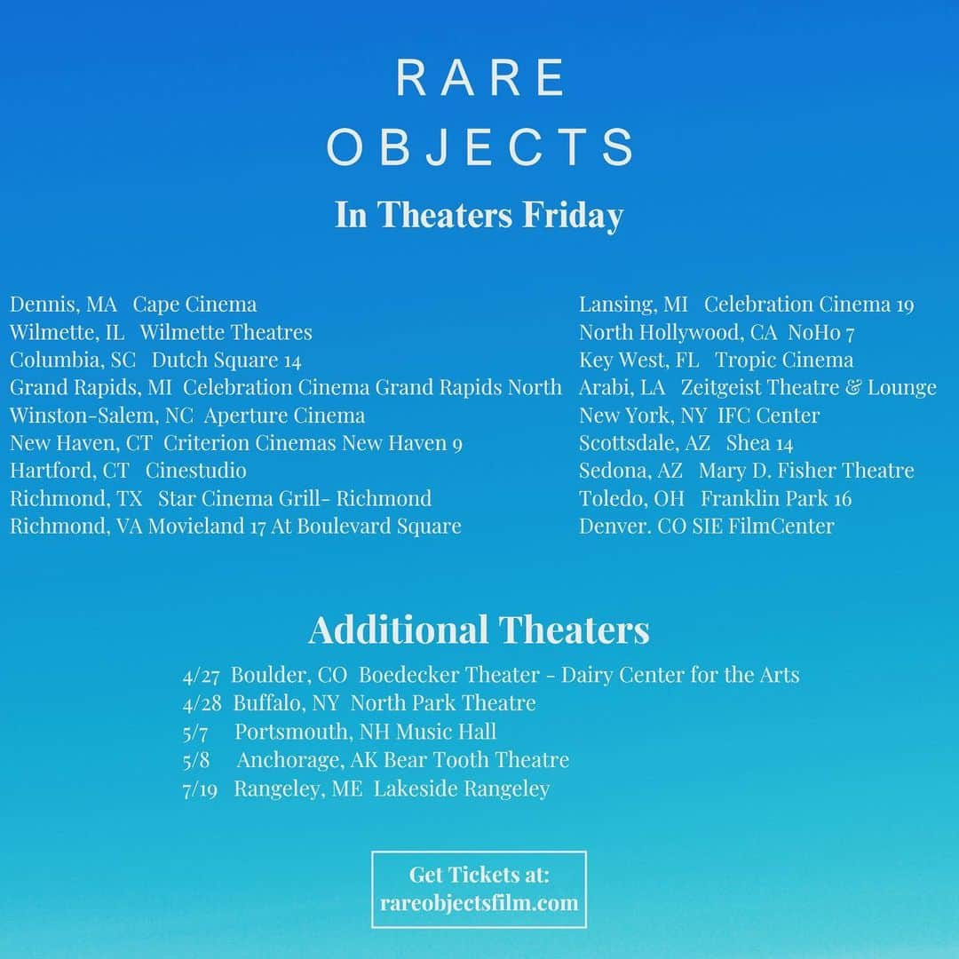 ケイティ・ホームズのインスタグラム：「Get your tickets!!!!! Rare Objects in theaters tomorrow!!!!! ❤️」