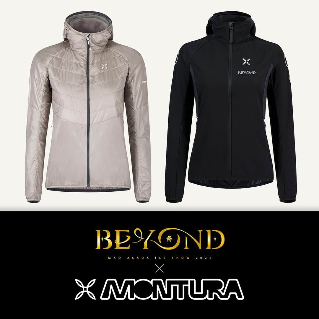 Montura-Japan searching a new wayのインスタグラム：「【BEYOND×MONTURAコラボアイテム販売情報】 MONTURAのスペシャルアンバサダーをつとめるフィギュアスケーター浅田真央さん。 現在浅田さんご自身が座長をつとめているアイスショー「BEYOND」において、MONTURAがオフィシャルサポートウェアに採用されています。 そのご縁で、サポートウェアの中からBEYOND×MONTURAのコラボアイテムを販売することになりました。 今回からはこれからの季節に活躍する、春夏アイテムの登場です。  ◆第六弾◆ ◎どこに行くにも鞄の中に入れておいて困らない超軽量中綿フーディー ◎日々のトレーニングのユニフォームに最適なソフトシェル・フーディ 直営店舗＆公式オンラインショップにて4/14より販売を開始いたします。 （オンラインショップは正午スタートです）  コラボアイテム特設サイトはこちらから↓ https://onlineshop.montura.jp/c/beyond   プロフィール欄からもMONTURA ONLINE SHOPをぜひチェックしてくださいね。 今後もその他のコラボアイテムが登場いたします。お楽しみにお待ちください。 #モンチュラ #montura #monturajapan #beyondmaotour」
