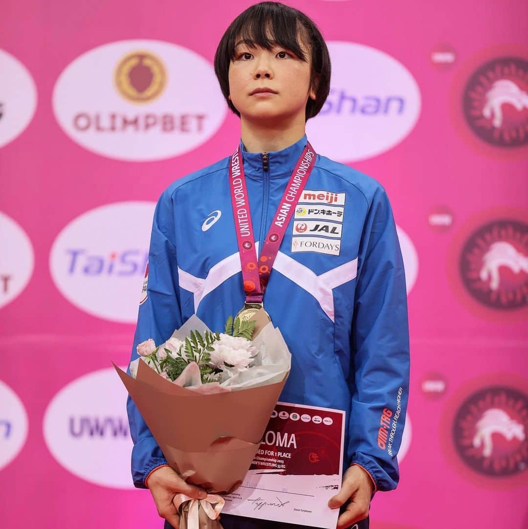 藤波朱理のインスタグラム：「アジア選手権🇰🇿🥇 応援ありがとうございました！ これからも強さを求めて日々精進します！  Asian Championships🥇 thank you for your support! l work hard to be stronger!」