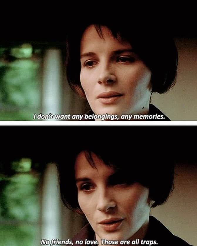 のインスタグラム：「トリコロール/青の愛 クシシュトフ・キェシロフスキ  #krzysztofkieslowski #juliettebinoche」