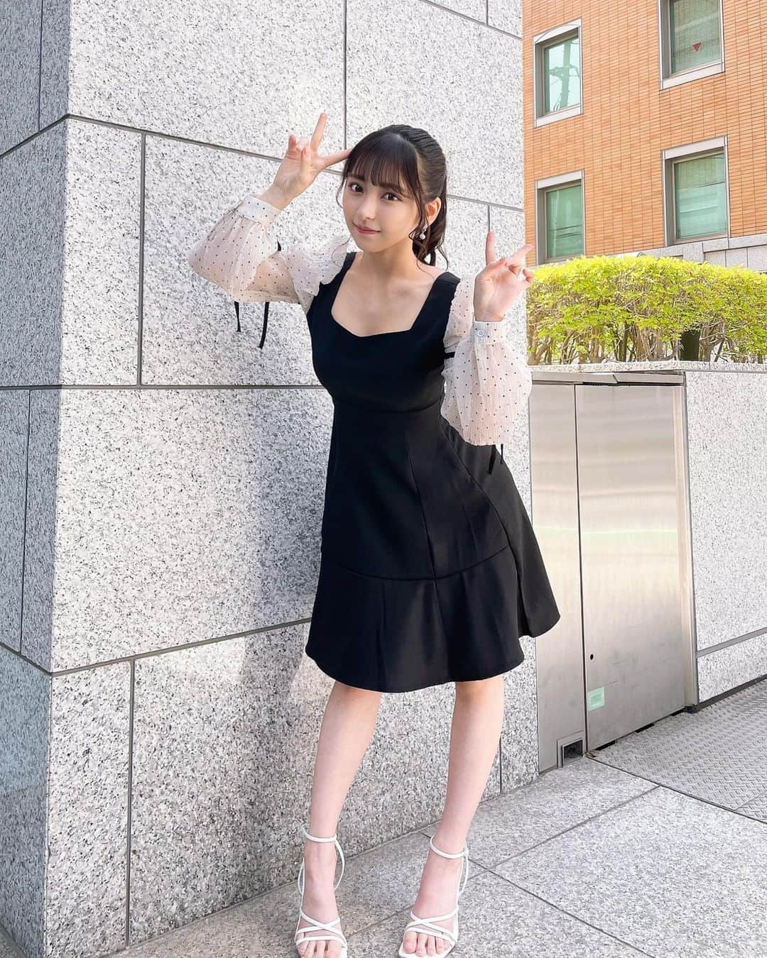 のインスタグラム：「この衣装めちゃくちゃ可愛くて好き！  今日はお昼から、映画 放課後アングラーライフ の取材でした！！  4つの媒体さんに取材して頂いたよ！  最初はコミュ障爆誕しそうだったけど頑張ってお話してきた😖  写真も沢山撮って頂いたから、アップされたら記事読んでみてね🫶」