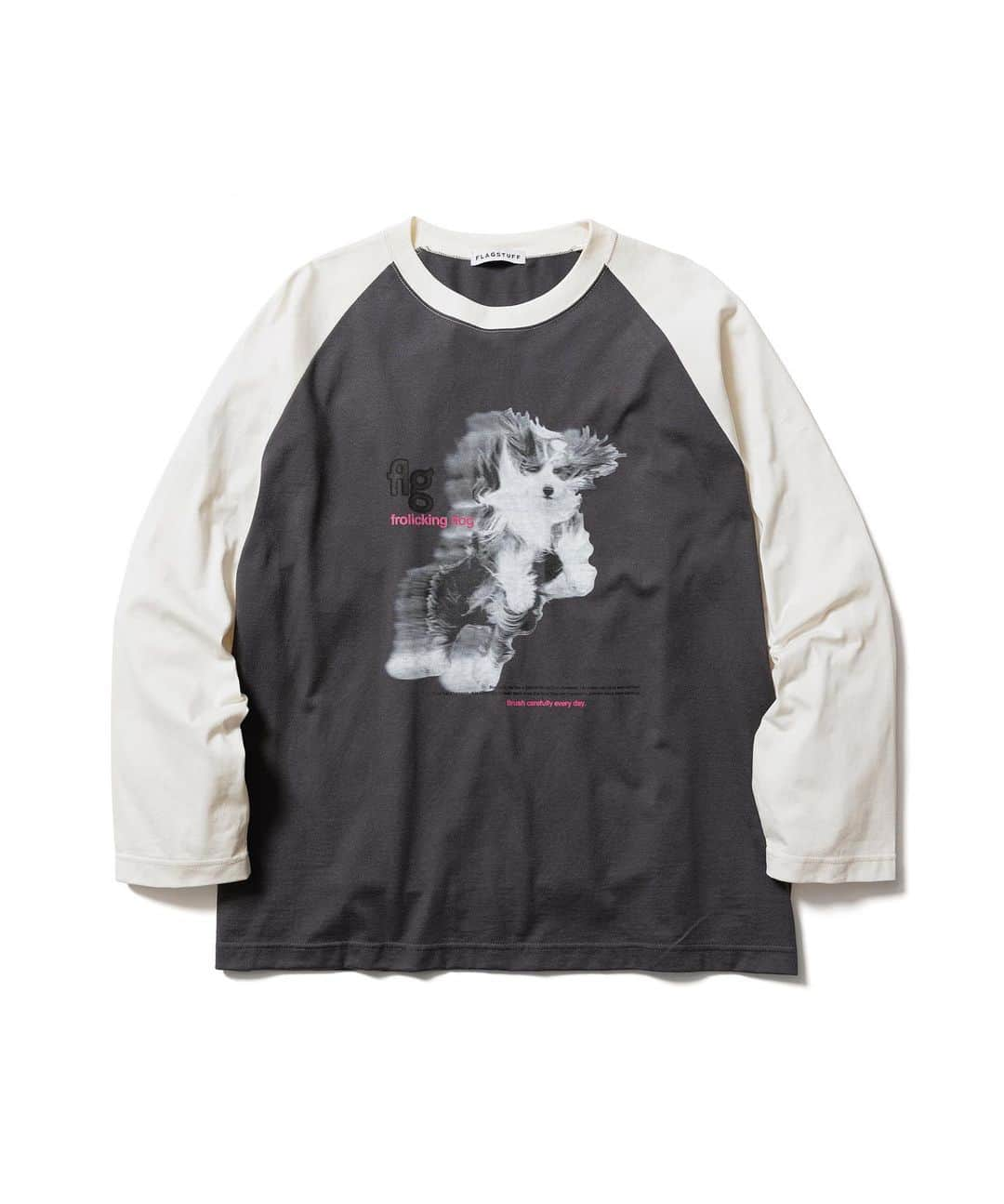 FLAGSTUFFさんのインスタグラム写真 - (FLAGSTUFFInstagram)「【2023/04/15(SAT)18:00- 2023SS】  ・23SS-FS-35"DOG”RAGLAN T-SHIRTS」4月13日 20時09分 - f_lagstuf_f