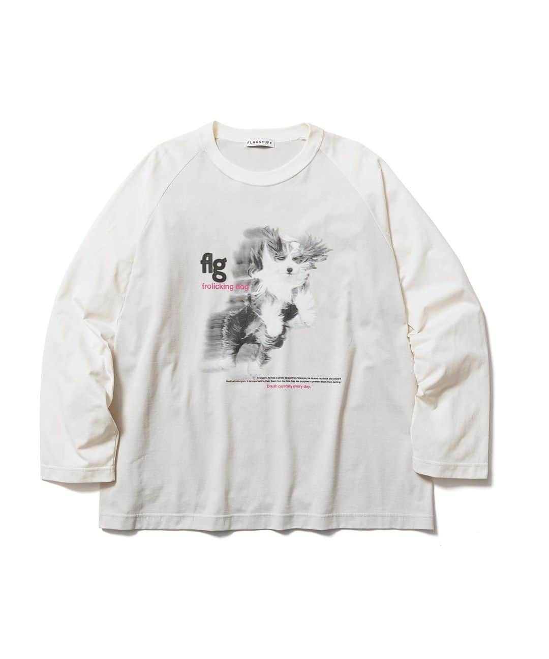 FLAGSTUFFさんのインスタグラム写真 - (FLAGSTUFFInstagram)「【2023/04/15(SAT)18:00- 2023SS】  ・23SS-FS-35"DOG”RAGLAN T-SHIRTS」4月13日 20時09分 - f_lagstuf_f