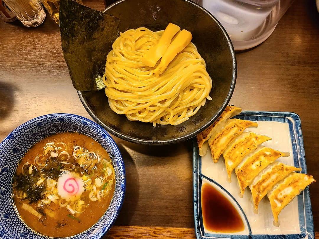 三澄さえのインスタグラム：「名古屋に来たら絶対ここに。金山駅近くにあるつけ麺屋さん『豆天狗』。  次は絶対2玉食べる。  #つけ麺#豆天狗」