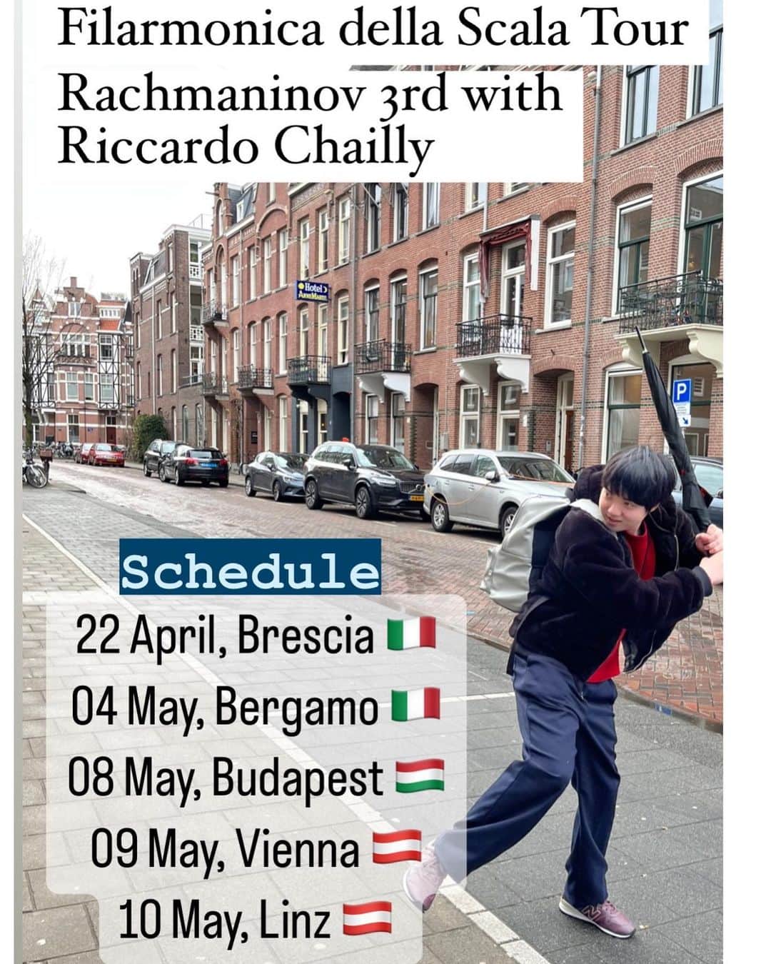 藤田真央さんのインスタグラム写真 - (藤田真央Instagram)「Hi dear all, I just having a some rest and preparing for these upcoming concerts in May. Hope to see you very soon.  #la #scala #tour #italy #budapest #vienna #Torino #paris #mozart #rachmaninoff #concerto」4月13日 20時52分 - maofujita_piano