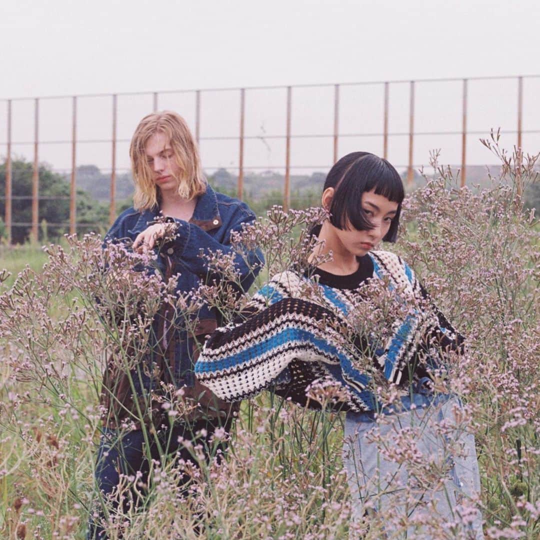 ウィザードのインスタグラム：「WIZZARD SPRING SUMMER 2023 [AFTER HOURS]  ・STRIPE CROCHET KNIT ・WASHED DENIM 2WAY FLIP JUMPSUIT」
