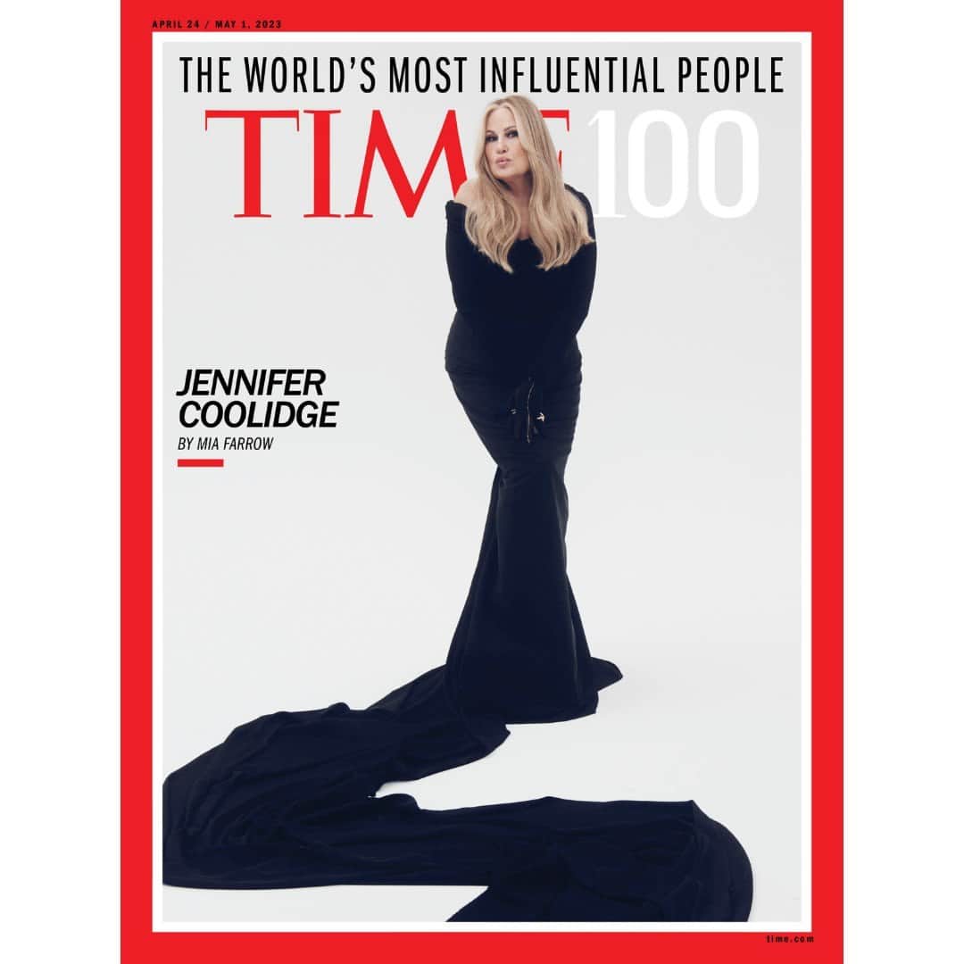 TIME Magazineのインスタグラム：「@jennifercoolidge is more surprised than you are at her success.  After winning more awards in the last 12 months than she garnered nominations in her entire 30-year career, and giving the kind of frank acceptance speeches that go viral, Coolidge is offering hope to late bloomers everywhere.  She’s finding new audiences, gathering more than a million fans in just two measly months and five videos on TikTok, starring alongside J.Lo in “Shotgun Wedding,” and appearing in e.l.f. Cosmetics’ Super Bowl commercial. On top of all that, she’s on the 2023 #TIME100.  “I just find it baffling, absolutely baffling, that this is happening. But guess what? I really like it,” says Coolidge.   “It’s like I was like Sleeping Beauty, where I was locked in a box under the bed or something. And now I’m out and it’s like, ‘Well, I’m sure glad they let me out of that box, because this is way better.’”  Read our full interview with Coolidge at the link in our bio. Photograph by Paola Kudacki (@paolakudacki) for TIME」