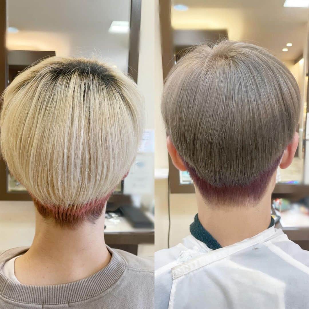LABEAUのインスタグラム：「🌸デザインカラー🌸 ⁡ ベージュカラーとパープルカラー💜 ⁡ なりたいスタイル、カラーも細かくカウンセリングさせて頂きます🌟 ⁡ まずはお気軽にご相談下さい🙏✨ ⁡ N.シアオイル ⁡ bird店　AOKI ⁡ ご予約は、トップページのURLより 各店ホットペッパーにアクセスできます。 ⁡ #labeau #美容室 #カラー #東京」