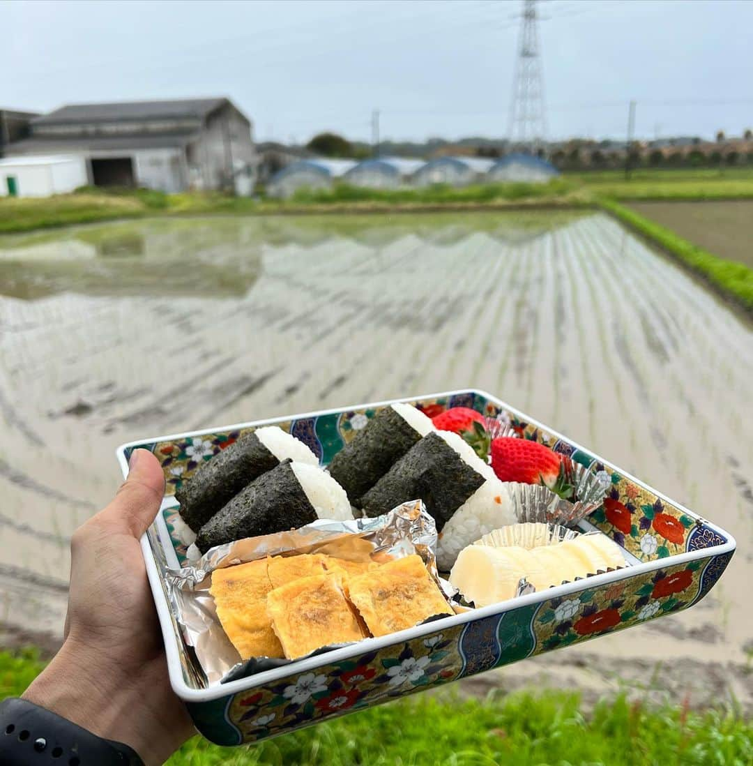 渡邊啓太さんのインスタグラム写真 - (渡邊啓太Instagram)「🌾⛸  ———  📍徳丸農園 宮崎県児湯郡高鍋町大字上江  ———  植物の生命力を引出し 農薬に依存しない栽培を行っている徳丸さん🌾  昨シーズンから スポンサーもしていただいています✊  無事にシーズンが終わった挨拶 来シーズンの抱負・農業体験（田植え）をさせていただきました！  実際に農業を体験することで より、日々の食事への意識が変わります 今シーズン、食の意識を高く持って過ごしたいと思います🍅 --------- そして、宮崎での新しいご縁に感謝です^^ アツい想いを持って 過ごされている方々とのお話は勉強になりました😌 ---------- #阪南大学 #谷歯科 #徳丸農園 #スポンサー #ありがとうございます #宮崎日日新聞 #宮日新聞 #減農薬 #生命力 #アスリート #農業 #米農家 #宮崎県 #高鍋町 #米づくり #米粉麺 #ふるさと納税 #グルテンフリー #米粉 #野菜づくり #農業インスタグラム #スポーツ #オリンピアン #日本代表 #はざま牧場 #四位農園 #はなごごろ #農家とダイレクト#ろっぱちニラ #スポンサー募集中」4月13日 21時45分 - kwatanabe18