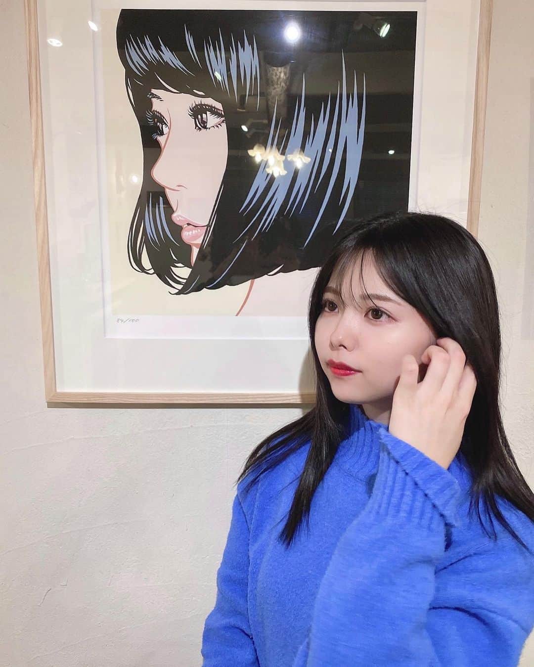 荒野姫楓のインスタグラム：「美容院でさらさらにしてもらいました👩🏻  早くさらさら直接みてもらいたいです！  . #美容院#美容院行ってきた#美容院帰り#縮毛矯正#江口寿史#先生#絵画のある暮らし#イラスト#イラスト好き#名古屋#名古屋アイドル#アイドル#黒髪#アイドルメイク#ブルベ冬#ブルベ#SKE48#idol#Nagoya#asiangirl#asian#Japaneseidol#blackhairstyles#江口寿史先生の描く女の子がすき」