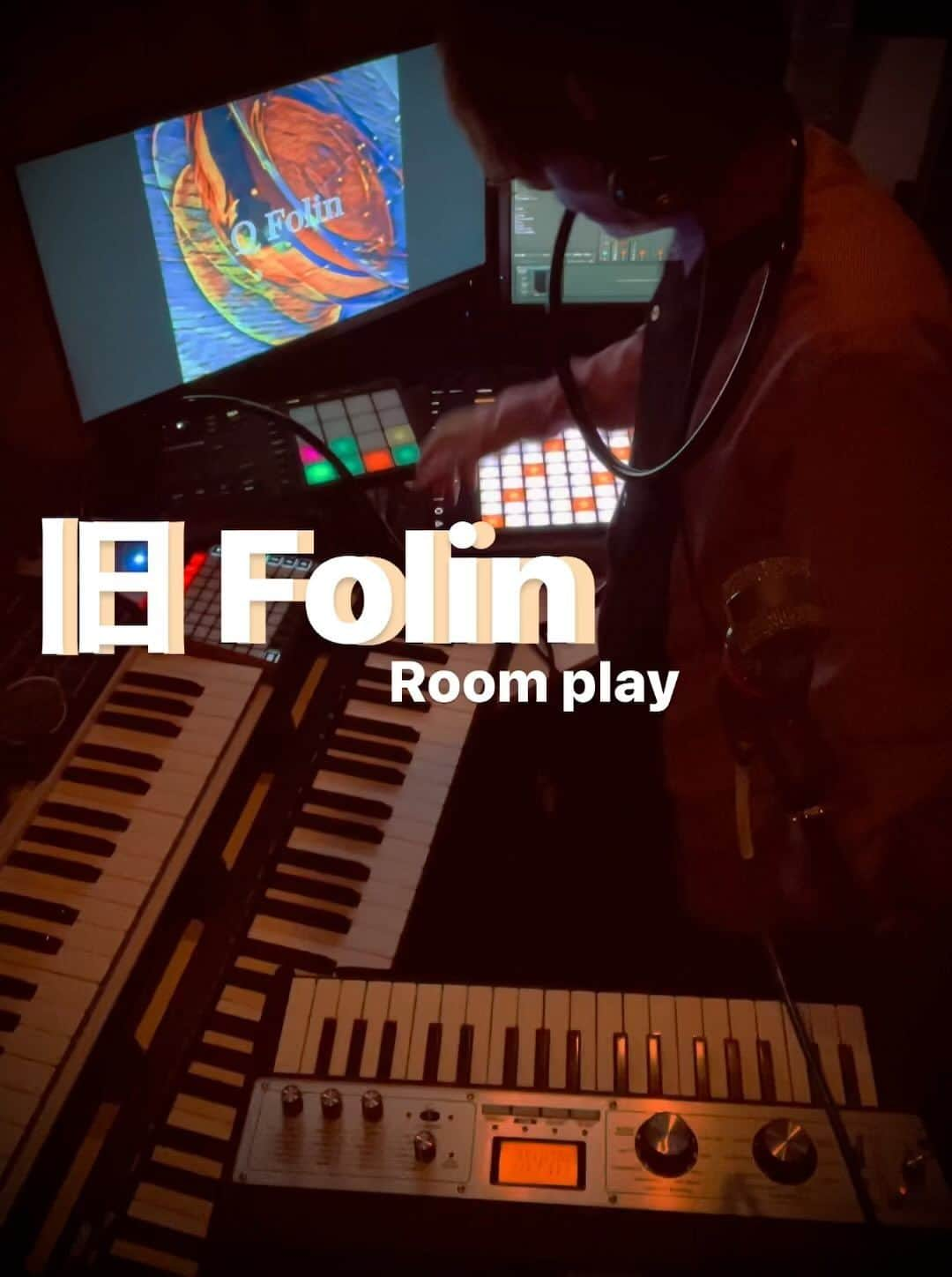 EIKI のインスタグラム：「旧 Folin - Room Play  #dtm #push2 #machine2 #ableton #room #myroom #music #talkbox #daw #sound」