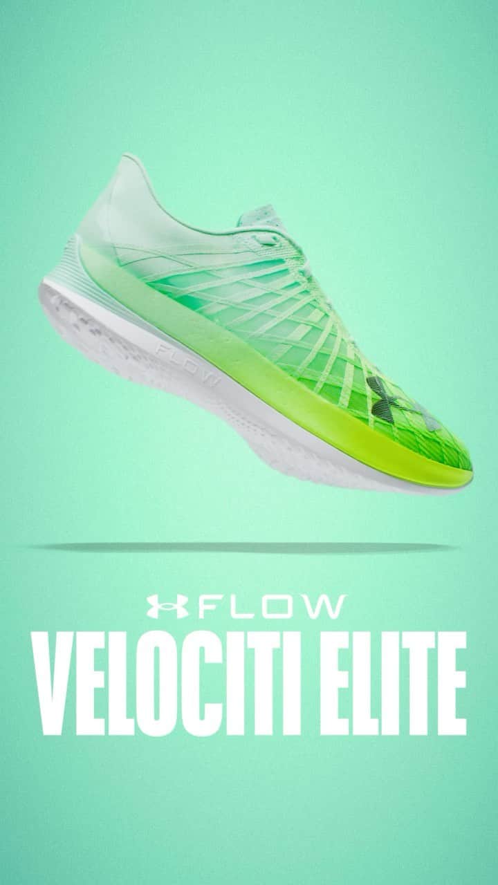 Under Armourのインスタグラム：「Marathon-winning speed 🔥 Meet the #UAFlow Velociti Elite, @underarmour’s first carbon-plated racing shoe. Get ‘em while they’re hot!」