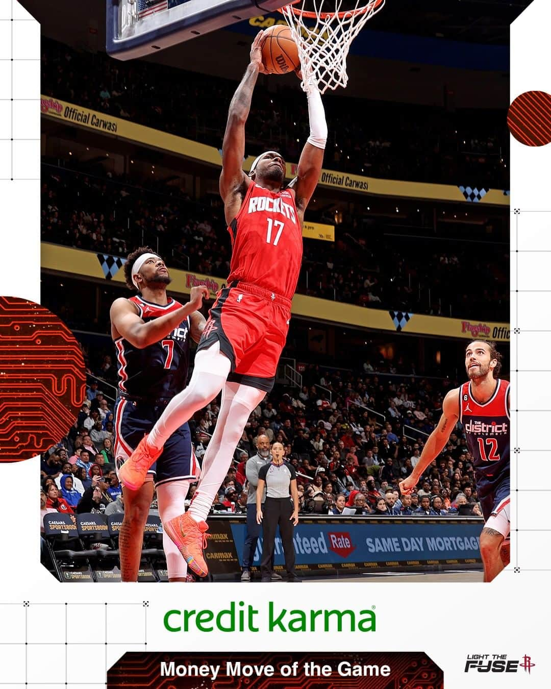 ヒューストン・ロケッツさんのインスタグラム写真 - (ヒューストン・ロケッツInstagram)「Productive day for the Rook!  16 PTS | 8 REB | 4 AST  @CreditKarma l #MoneyMoveoftheGame」4月10日 4時37分 - houstonrockets