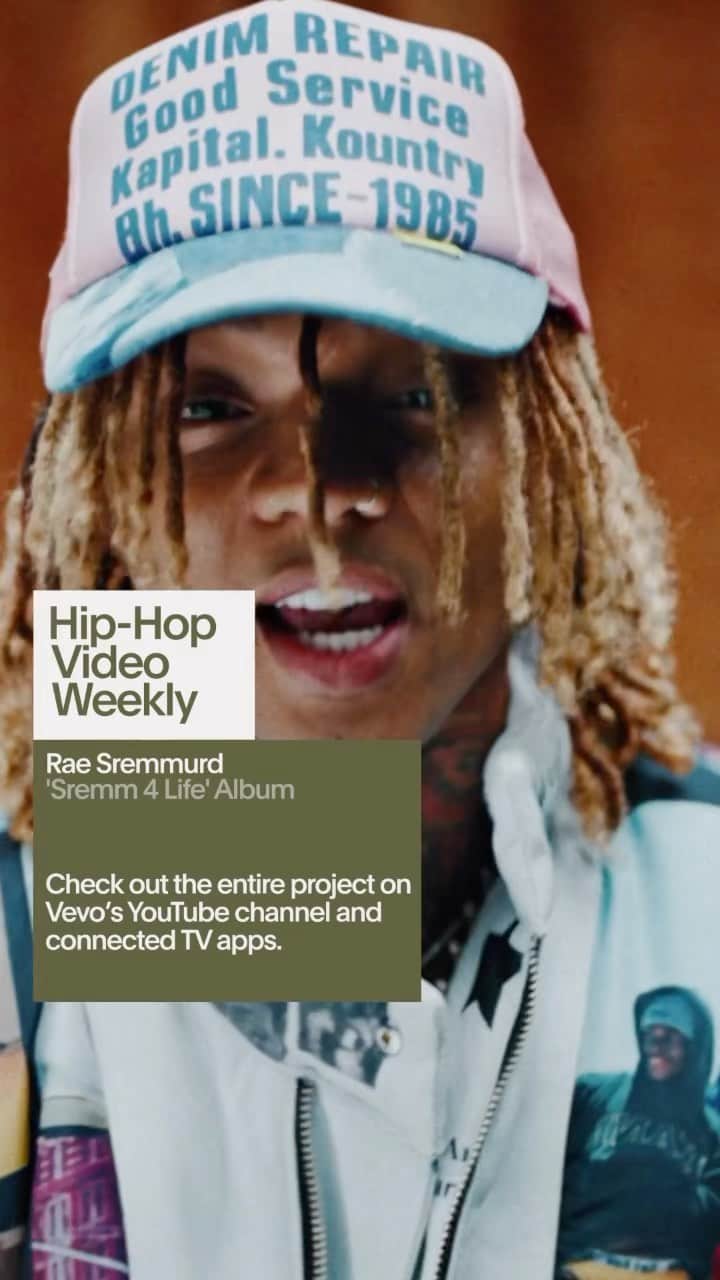 Vevoのインスタグラム：「@raesremmurd’s new album ✅ behind-the-scenes with @latto ✅ @joeybaddass’ latest video ✅  This episode of Hip-Hop Video Weekly is stacked!   Hit the bio link to watch and subscribe to the Vevo ctrl channel for all the latest videos from the hip-hop world 🔥」