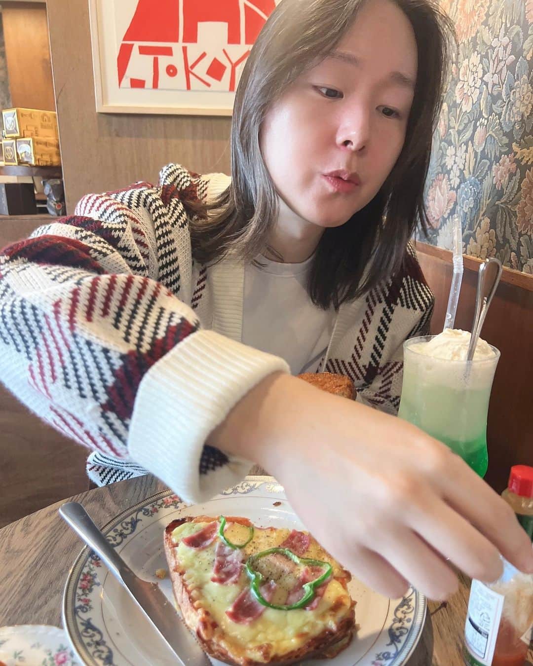 ミンギュさんのインスタグラム写真 - (ミンギュInstagram)「韓国にできた日本風喫茶店行ってきた 美味しかった」4月9日 20時23分 - minkyu0321