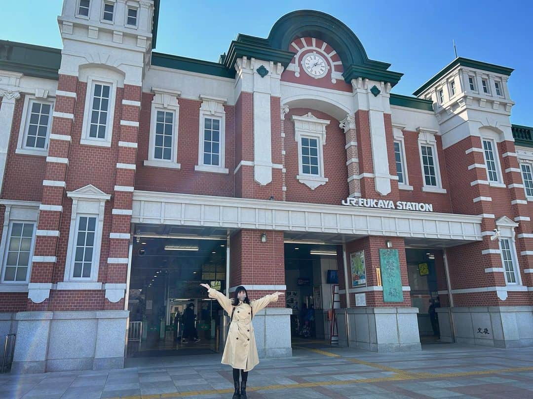 Rinanaのインスタグラム：「短編映画の撮影で深谷にお邪魔しました！ おしゃんなお店とあたたかい店員の皆さんと穏やかな景色に癒されました。  #深谷　#ふっかちゃん #埼玉　#深谷駅 #短編映画　#映画　#cinema #Movie #卯内里奈　#rinana大作戦 #芝居　#映画好き #映画鑑賞　#役者 #actress」