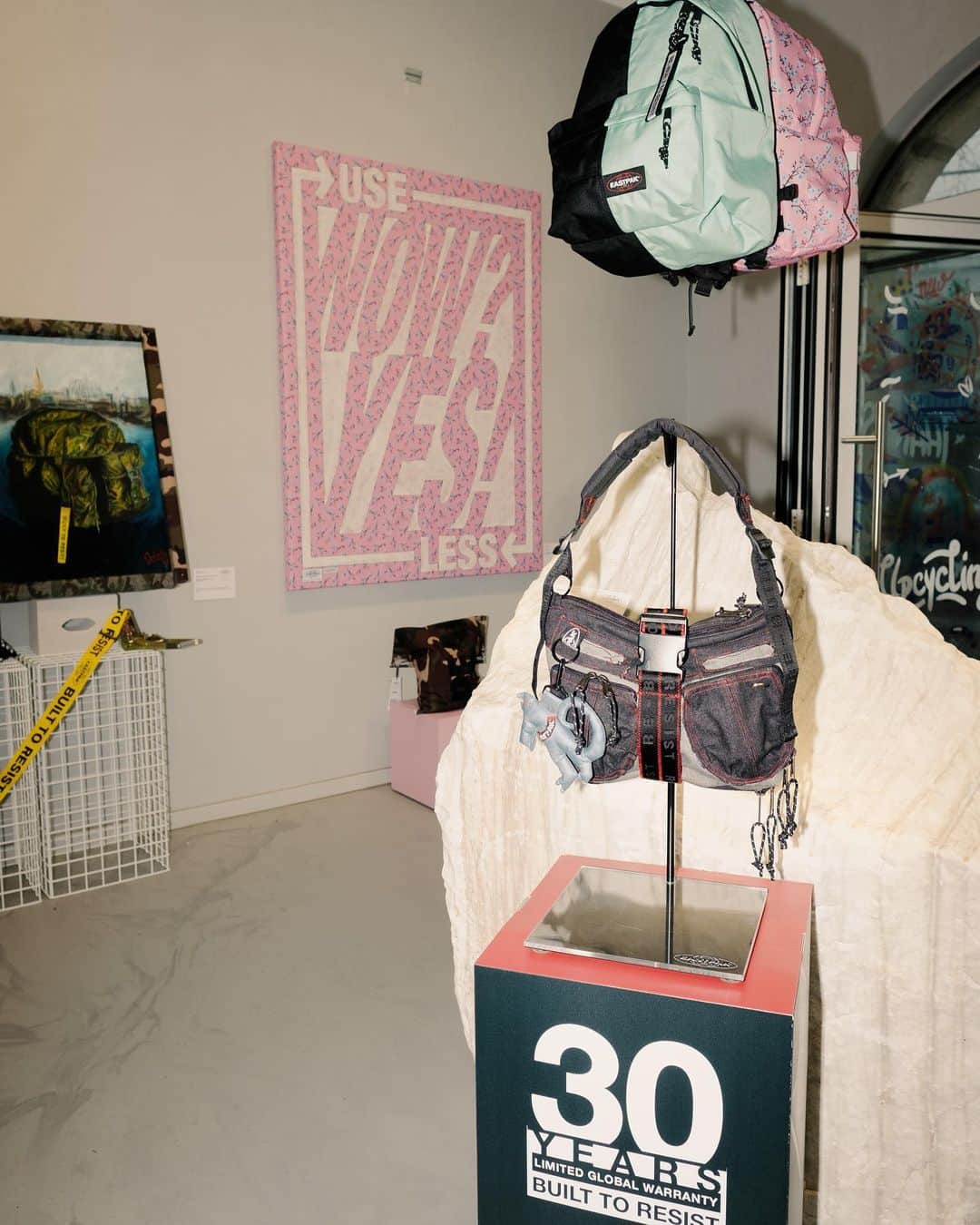 イーストパックのインスタグラム：「Re-Built to Resist by Eastpak gives bags from our returns center a second chance to become a one-of-a-kind bag.   Re-Built to Resist x @overkillshop in Cologne, Germany in March 2023   #builttoresist」