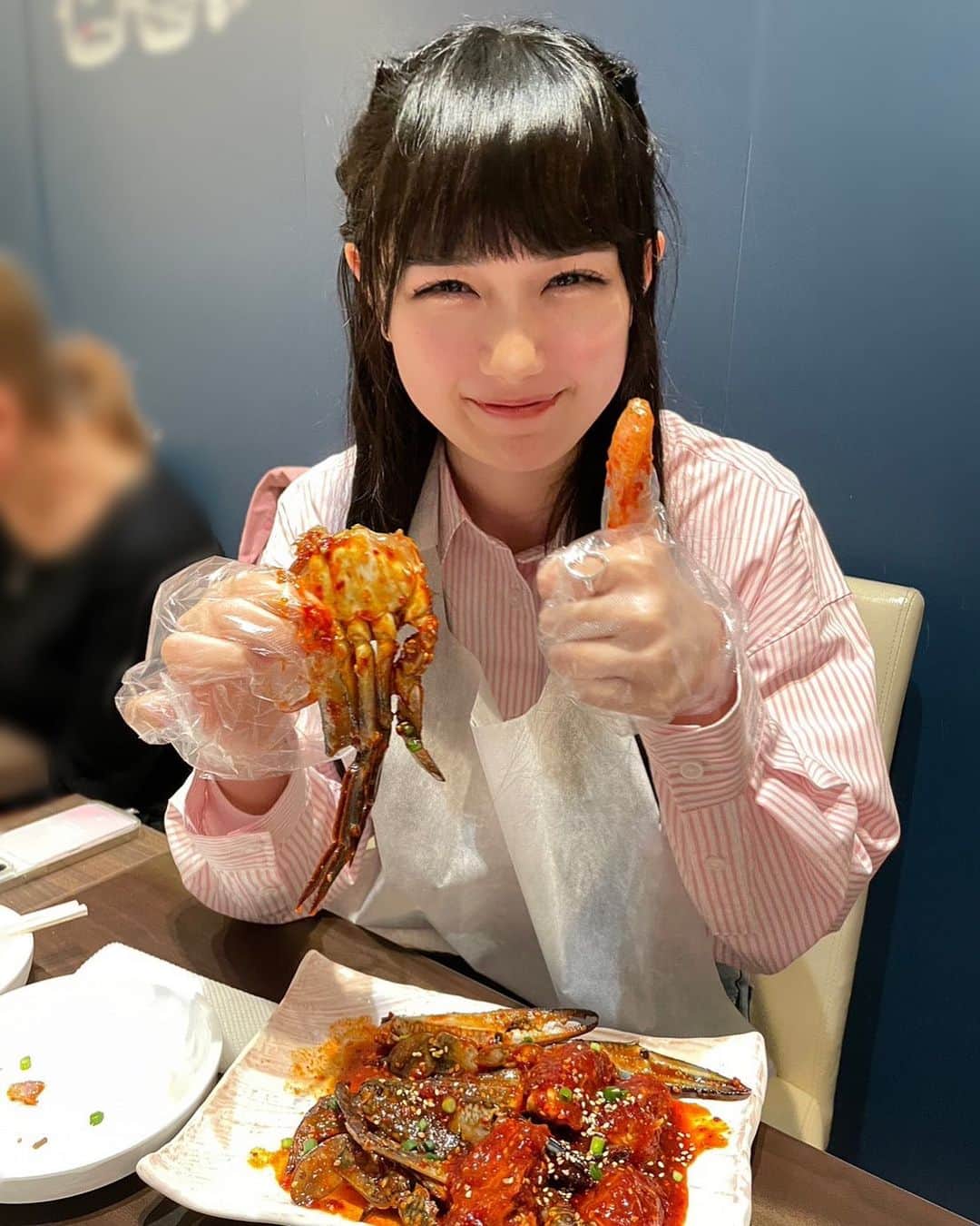 松本恵莉紗のインスタグラム：「ケジャン食べました🦀」