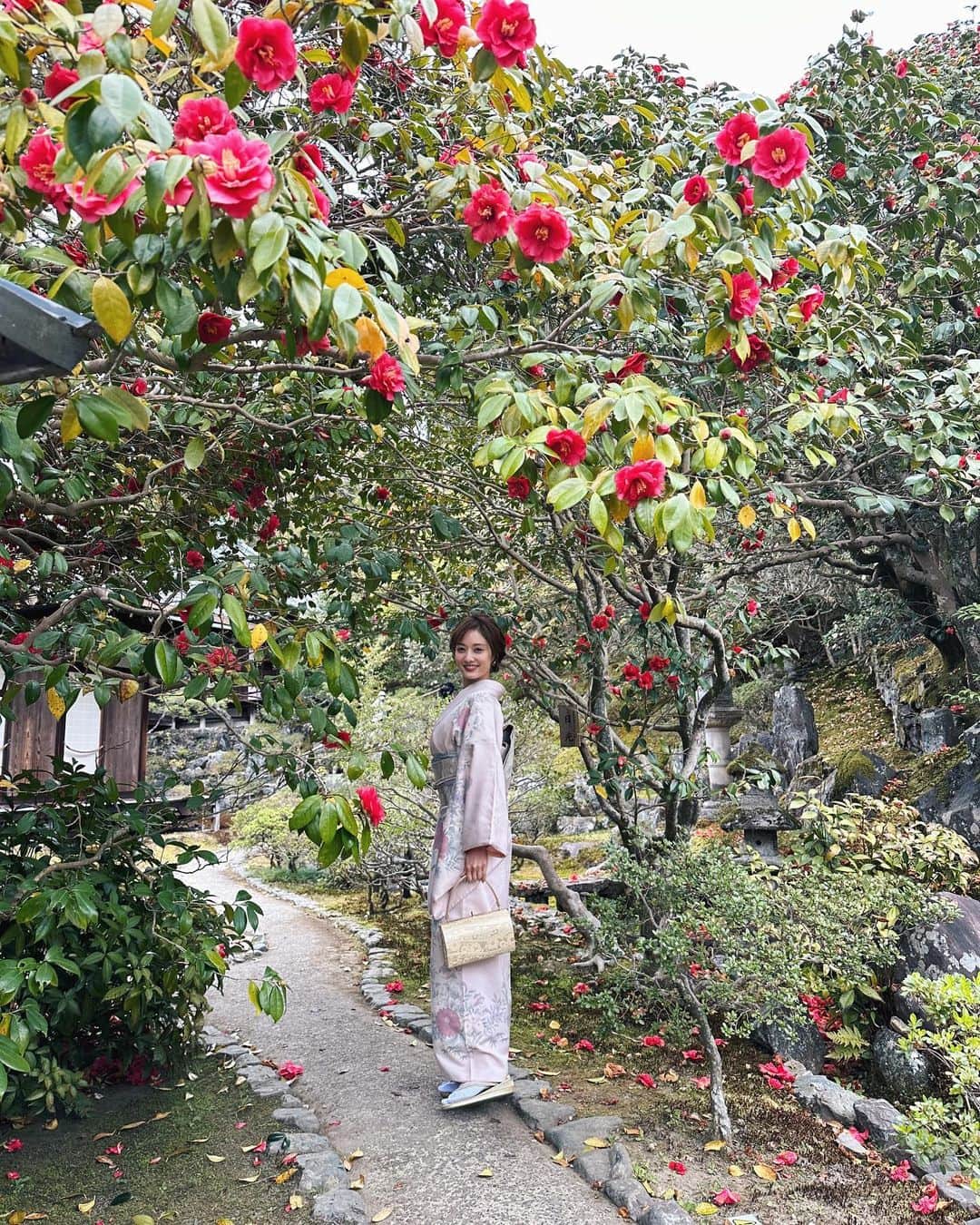 谷まりあさんのインスタグラム写真 - (谷まりあInstagram)「京さんぽ🇯🇵🌸 今回はランチには祇園椿さん お散歩は椿が綺麗に咲いていた霊鑑寺、桜がまだ咲いていた東寺にも行ってきました♪京都に行った際にはぜひ🌿✨ 素敵な出会いばかりで心がほっこりです🌸💗 通うほど京都が好きになります☺️  #kyoto」4月9日 21時21分 - mariaaaa728