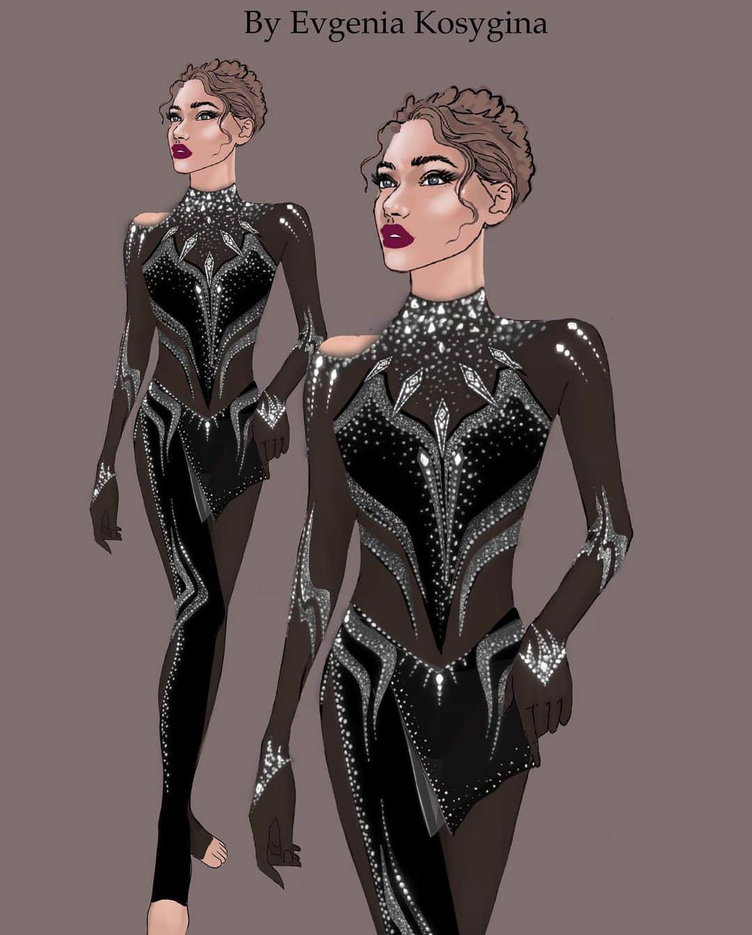 エフゲーニヤ・コスイギナのインスタグラム：「Welcome to Wakanda🐾  Black Panther   Еще одна интересная работа! Испытываю глубочайший восторг от итогового результата:) Красота   Спасибо  за воплощение:  @svetlanaprig_rg」