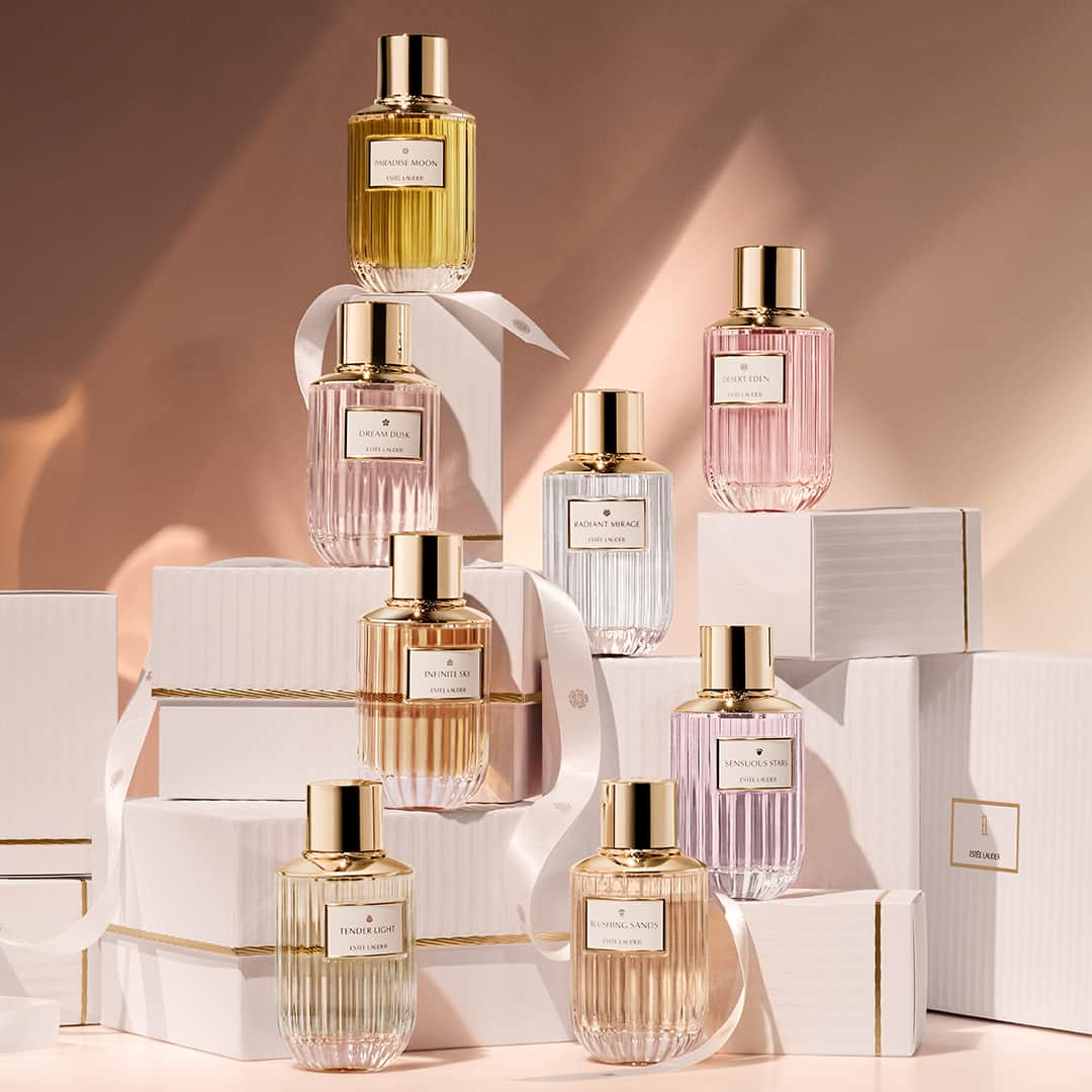 エスティローダーのインスタグラム：「Inspiration, imagination & exhilaration with our Luxury Fragrance Collection. The exquisite ingredients, our ScentCapture Fragrance Extender technology and heritage-inspired bottle make each bottle a keepsake worth treasuring. #SenseTheMoment」