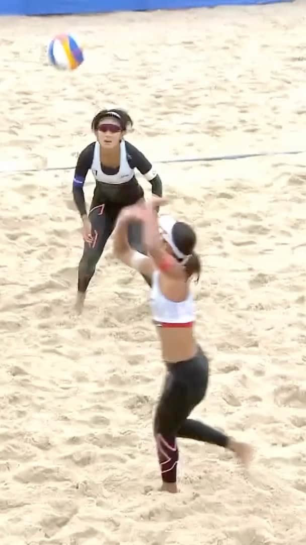 溝江明香のインスタグラム：「INCREDIBLE RALLY 👏!  ☀️ #BeachProTourItapema #BeachProTour #BeachVolleyball」