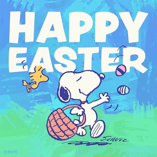 スヌーピーのインスタグラム：「The Easter Beagle is here!」