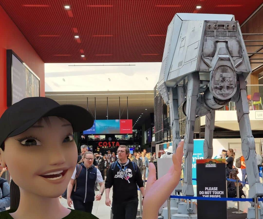 Ami Yamato（ヤマトアミ）のインスタグラム：「AT-BUTT (Hee hee hee!) . . . #starwars #StarWarsCelebration #starwarscelebration2023 #ATAT #swce #swce2023」