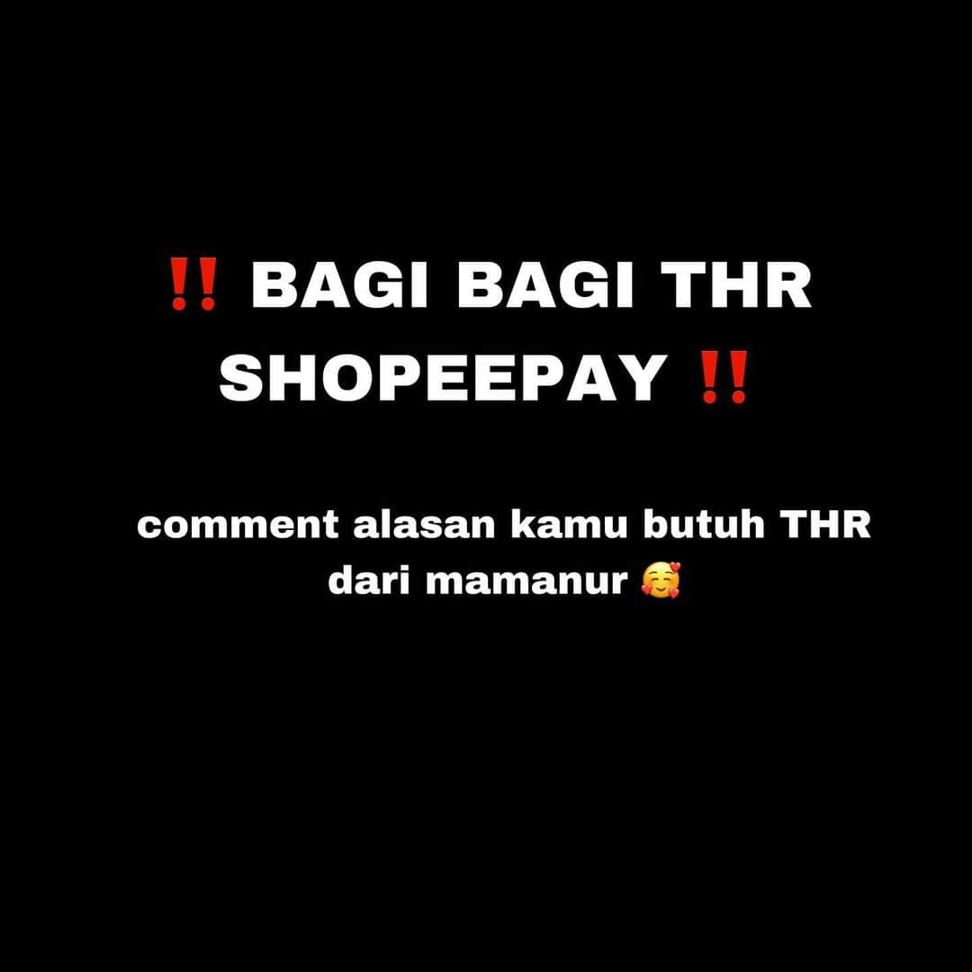 Aurelのインスタグラム：「📣MEMANGGIL YANG MAU DAPET THR!!📣 Untuk merayakan Idul Fitri, Mamanur mau bagi-bagi rejeki, nih! Yang mau caranya gampang banget, cukup dengan: 1. Daftarin diri kamu sebagai Shopee Affiliate di aplikasi Shopee (cari “Shopee Affiliates” di kolom pencarian aplikasi Shopee dan ikuti cara pendaftarannya) 2. Komen ID Shopee Affiliates kamu, beserta alesan kamu mau THR dari Mamanur Buat yang udah join Shopee Affiliates, gak usah khawatir kamu juga tetep bisa ikutan! Pemenang yang beruntung akan dapet ShopeePay biar temen-temen bisa checkout barang yang kalian pengenin 🥰🥰 Cussss daftar dan jangan lupa comment dibawah 👇👇👇」